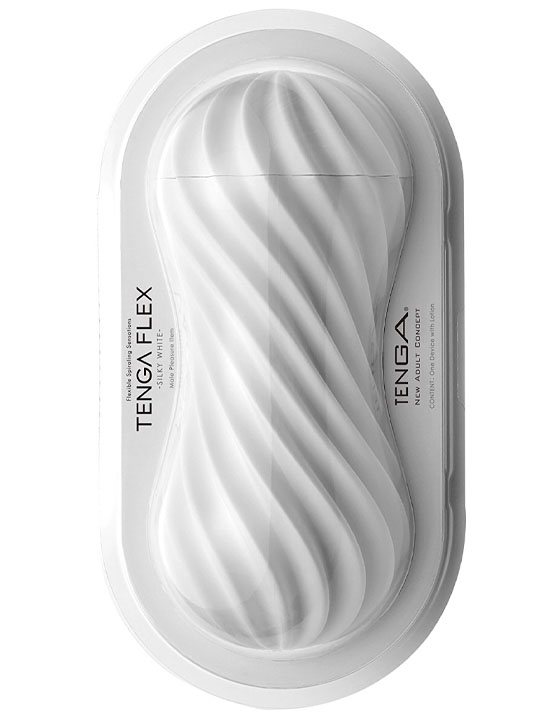 Мастурбатор TENGA FLEX - Silky White, белый, 176 мм