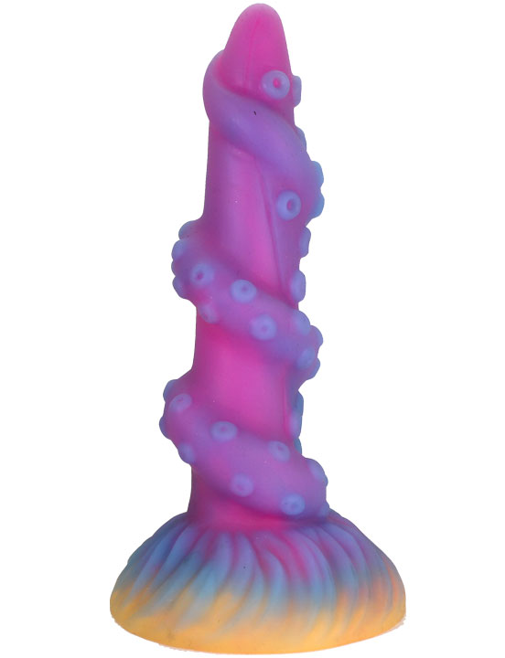 Фаллоимитатор Тентакли (щупальца осьминога) на присоске, цветной, 40x200 мм
