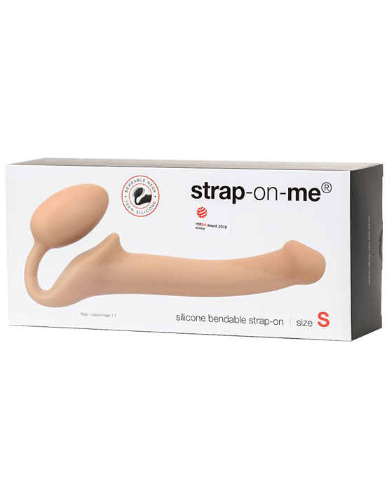 Страпон Strap-On-Me Semi-Realistic гнущийся, ванильный S, 17 см