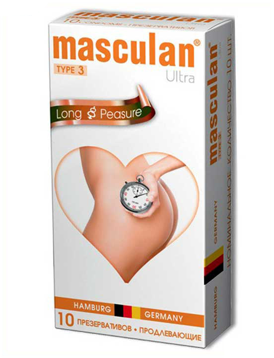 Презервативы Masculan 3 Ultra, с продлевающим эффектом, 10 шт.