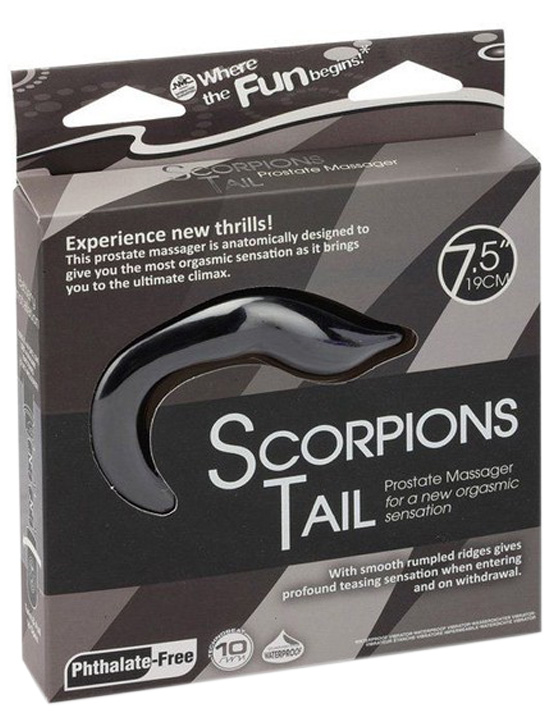 Вибромассажёр простаты Scorpions Tail, чёрный