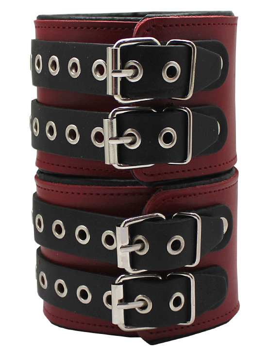 Поножи широкие красные, размер универсальный