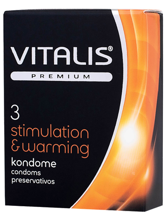 Презервативы VITALIS premium Stimulation & Warming с согревающим эффектом, 3 шт.