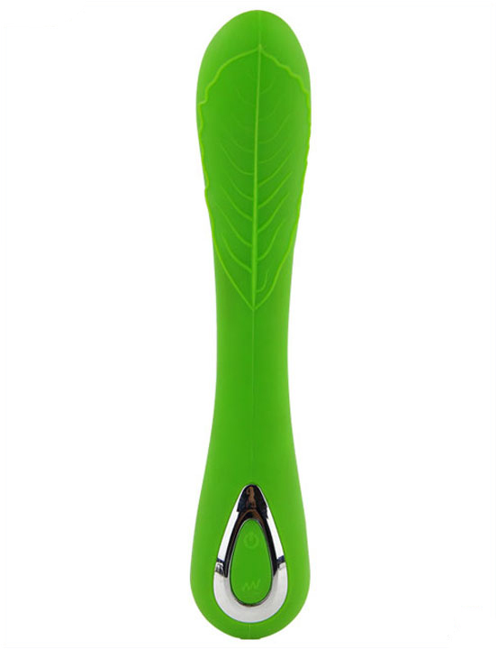 Вибратор Rush Love, 10 видов вибраций, с подзарядкой, силикон, зеленый, 35x170 мм