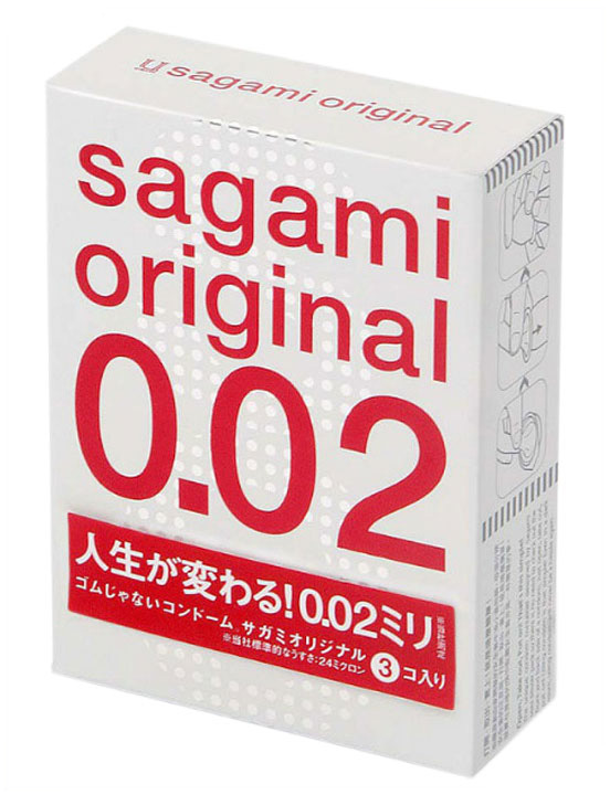 Презервативы Sagami Original 0.02, тонкие, полиуретановые, 3 шт.