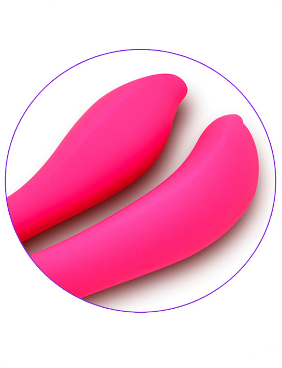 Вибратор двойной Gofinger, 2 мотора, USB, розовый