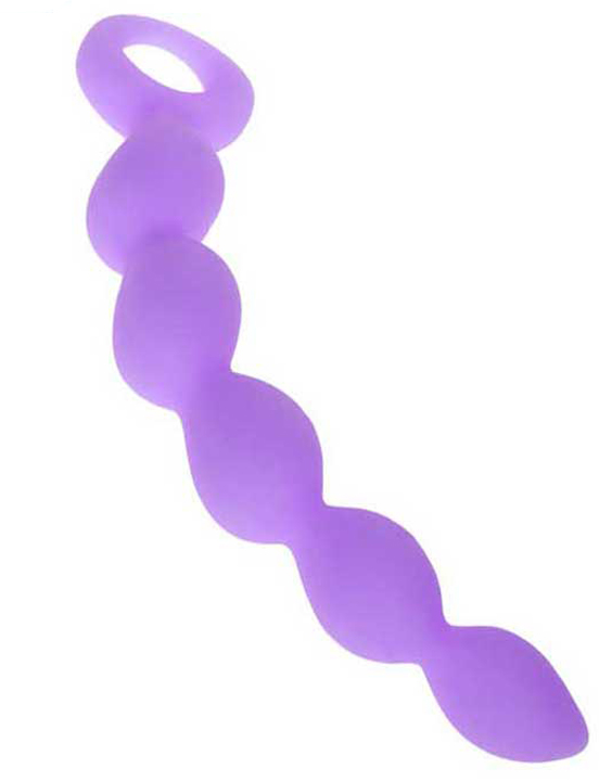 Анальная цепочка, фиолетовая, 28x220 мм