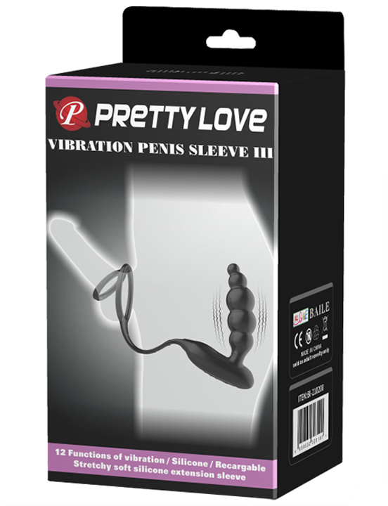 Вибропробка с кольцом, 12 видов вибрации, память, D-кольца 25 и 39 мм