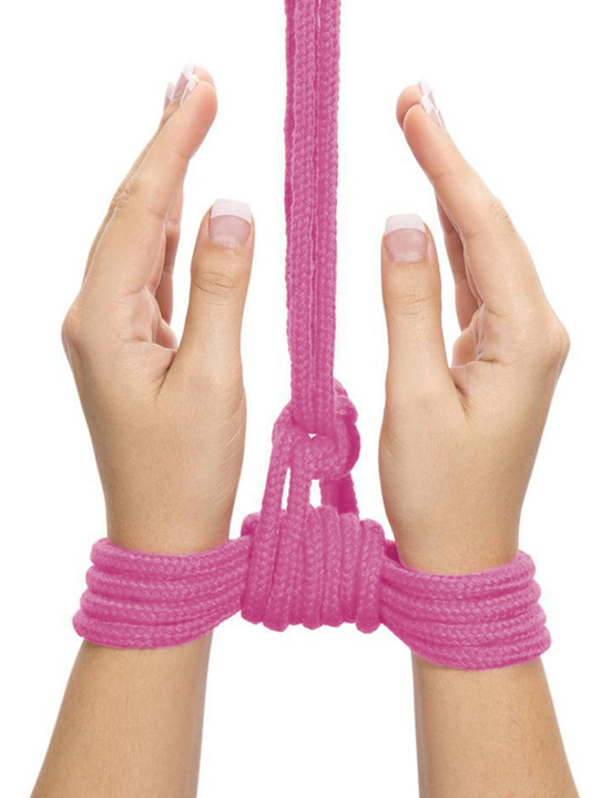 Верёвка Fetish Bondage Rope для бондажа и декоративной вязки, розовый, 10 м
