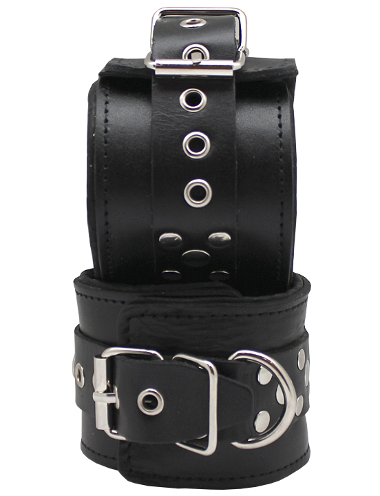 Наручники узкие, на мягкой подкладке, чёрные, размер универсальный