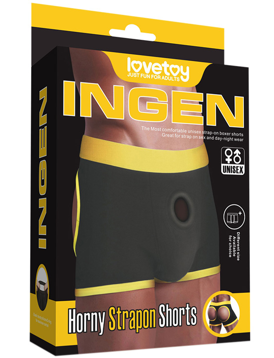 Шорты для страпона INGEN Horny Shorts, чёрные, XL/XXL