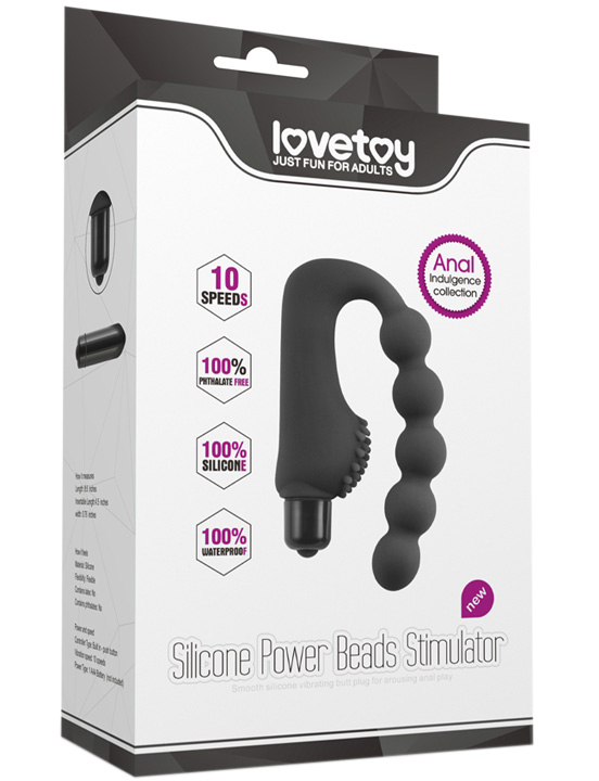 Анальный стимулятор Power Beads, чёрный