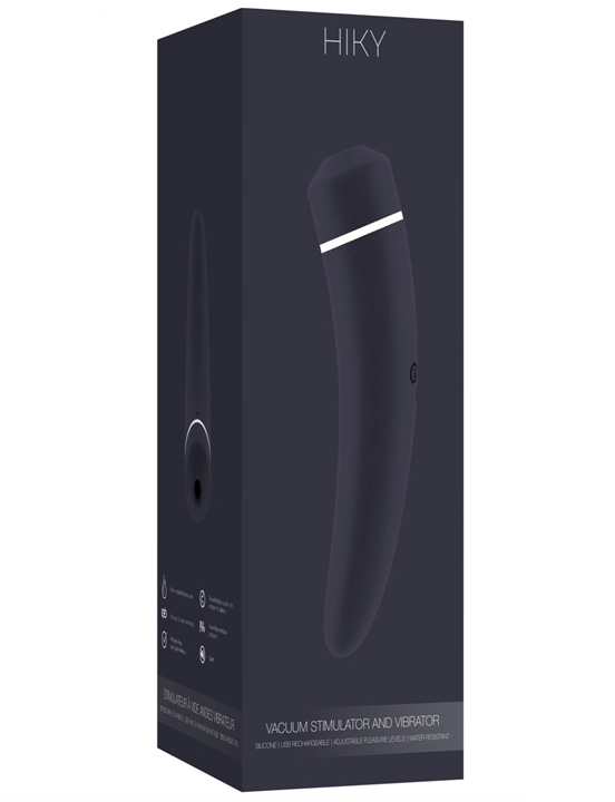 Вибратор вакуумный с вибрирующей ручкой Black, USB, 48x200 мм