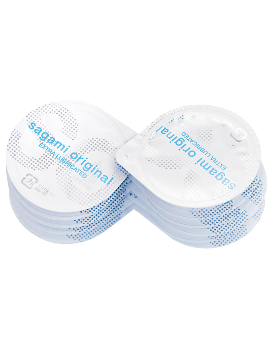 Презервативы Sagami Original 0.02 Extra Lub, тонкие, полиуретановые, 12 шт.