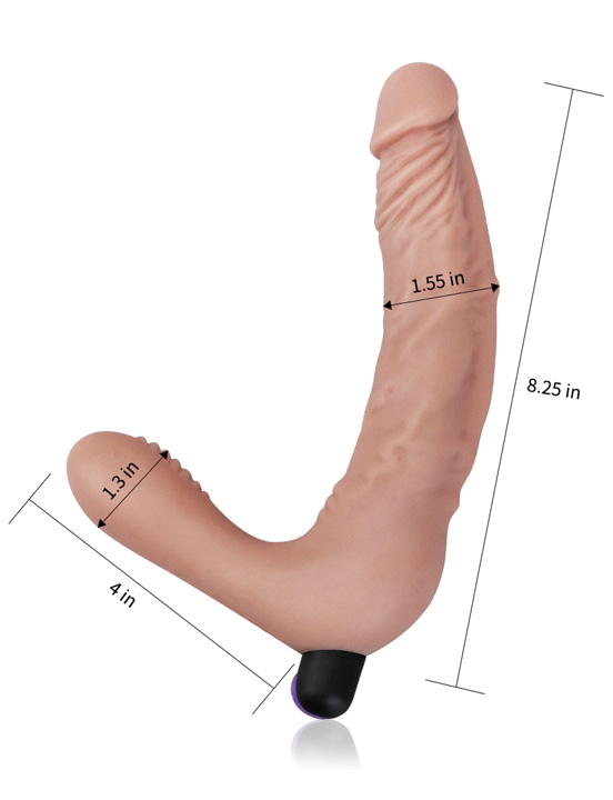 Страпон безремневой IJOY Real Strapless, телесный, 39x210 мм