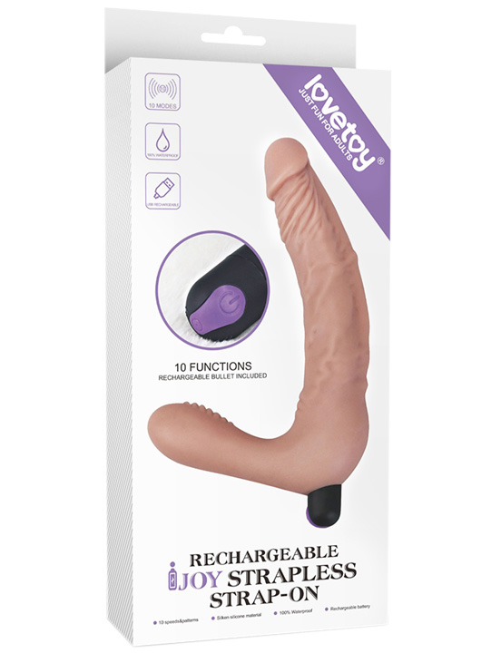 Страпон безремневой IJOY Real Strapless, телесный, 39x210 мм