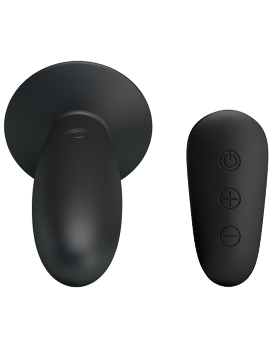 Вибропробка Mr.Play на присоске с пультом, 12 режимов, силикон, чёрная, 33x110 мм