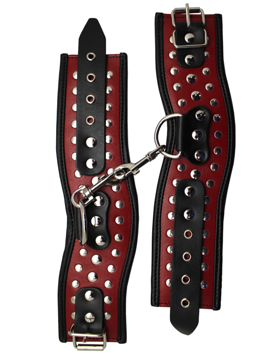 Наручники фигурные, чёрно-красные, размер универсальный