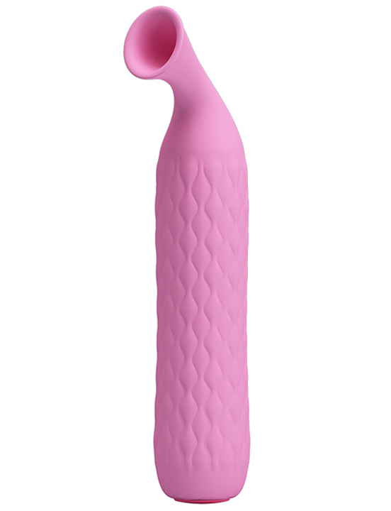 Стимулятор клитора Quentin, вакуумный, розовый, 146 мм
