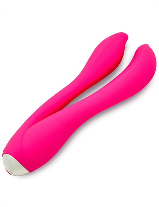 Вибратор двойной Gofinger, 2 мотора, USB, розовый