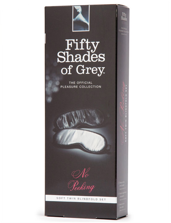 Набор из двух масок на глаза Shades-of-Grey No Peeking, чёрно-серый