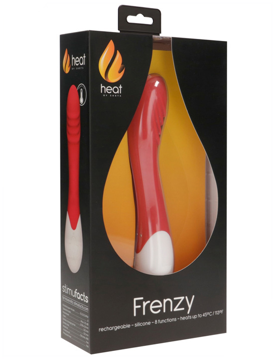Вибратор точки G Frenzy с функцией нагрева, USB, 33x200 мм