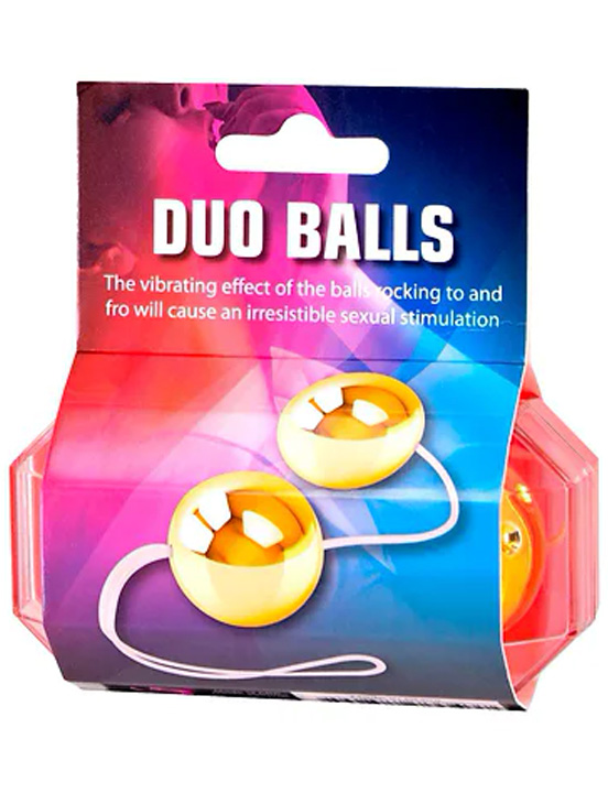 Вагинальные шарики GOLD METAL BALLS, золотые, диаметр 35 мм