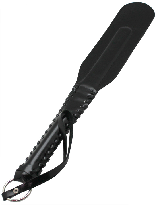 Хлопушка узкая, лакированная, чёрная