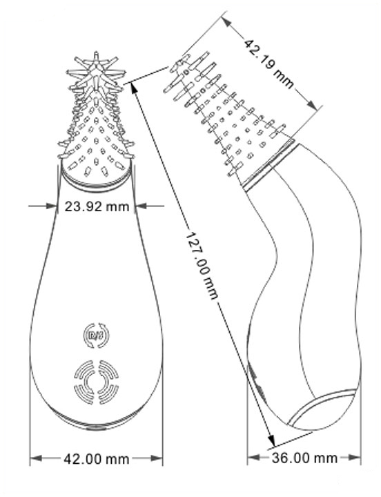 Вибратор Candice анальный с вращением анальный (конус с усиками)