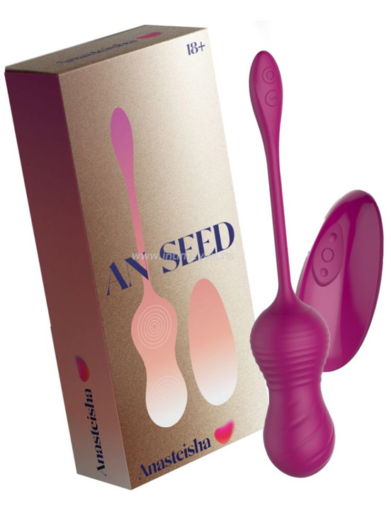 Вагинальные виброшарики AN Seed с функцией массажа бусинами c пультом управления