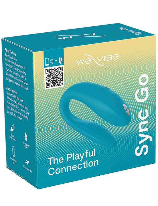 Вибромассажёр для пар We-Vibe Sync Go, голубой