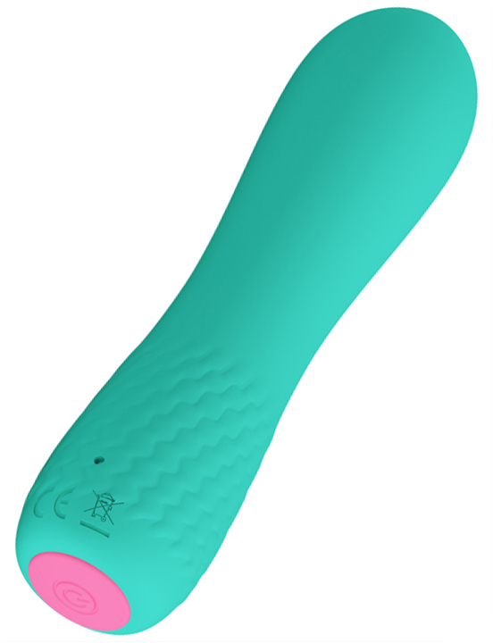 Мини-вибратор ELFIN, 12 видов вибрации, бирюзовый, 30x119 мм