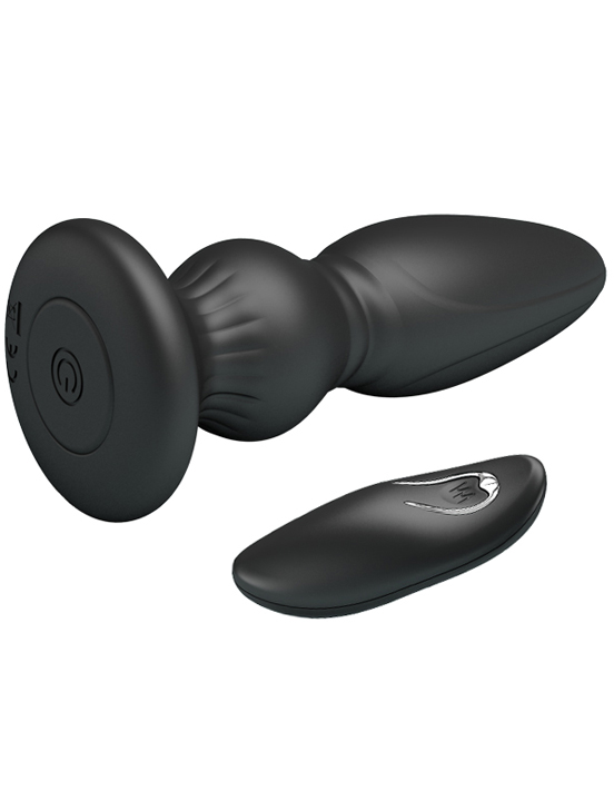 Вибропробка с пультом Mr.Play, 12 режимов, USB, силикон, чёрная, 33x125 мм