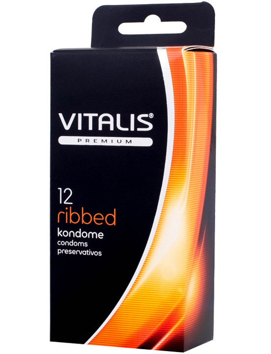 Презервативы VITALIS premium Ribbed ребристые, 12 шт.