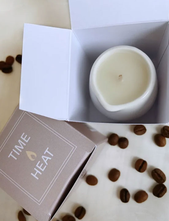 Массажная свеча в молочнике TIME HEAT «Кофейный крем», 45 мл