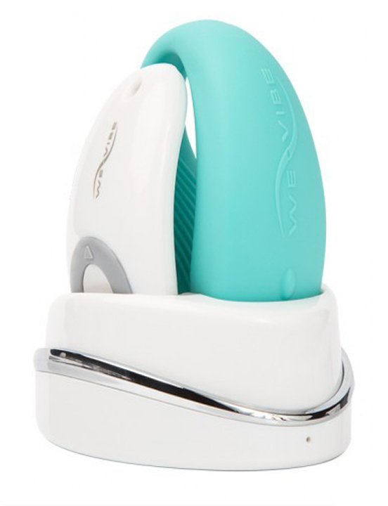 Электровибромассажёр We-Vibe Sync Aqua, с дистанционным управлением, бирюзовый