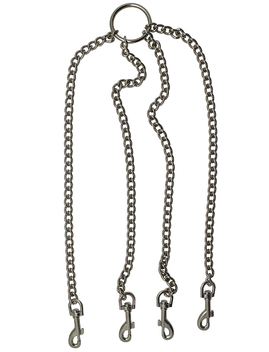 Четыре цепи на кольце с одной стороны и карабинами на другой, 350 мм