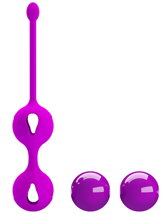 Вагинальные шарики Kegel Tighten UP II со смещённым центром тяжести, 32x163 мм