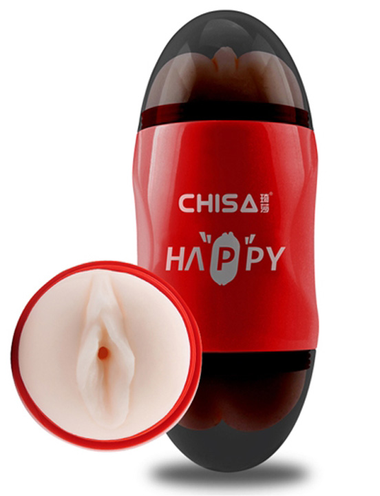 Мастурбатор двусторонний Happy Cup Pussy, телесный, 75x190 мм