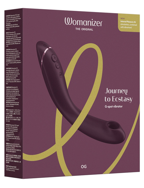 Стимулятор клитора Womanizer OG c технологией Pleasure Air и вибрацией, фиолетовый