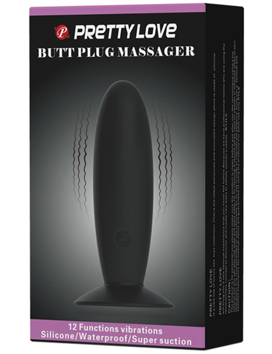 Вибропробка на присоске, 12 видов вибрации, 33x110 мм