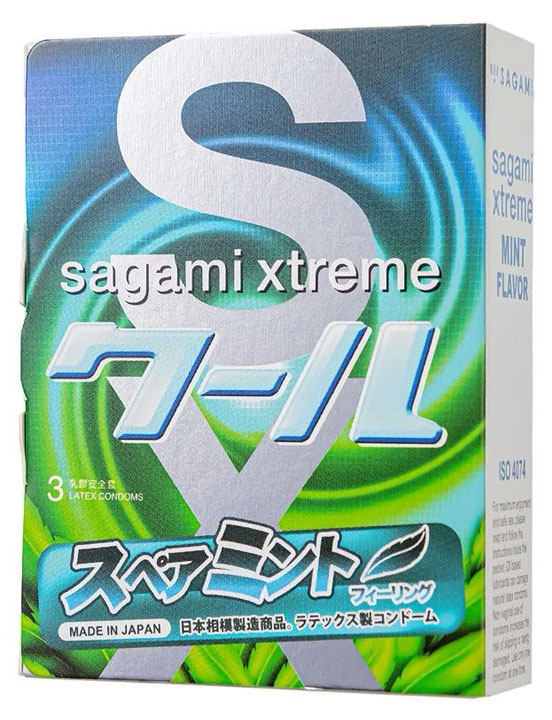 Презервативы Sagami Xtreme Mint, 3 шт.