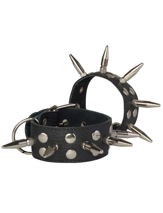 Наручники с шипами, чёрные