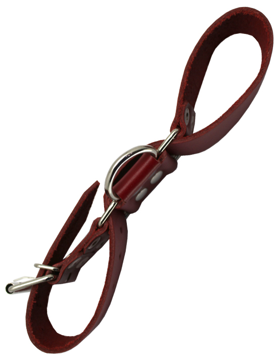 Наручи ременные с полукольцом, красный, размер универсальный