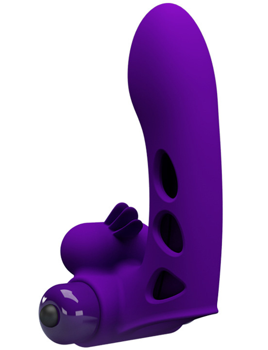 Вибратор ORLANDO на палец, 10 режимов, силикон, фиолетовый, 26x90 мм