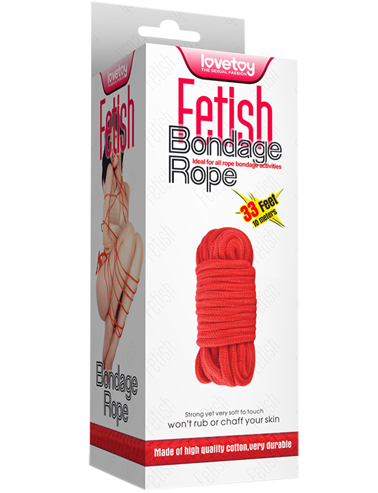 Верёвка Fetish Bondage Rope для бондажа и декоративной вязки, чёрный, 10 м