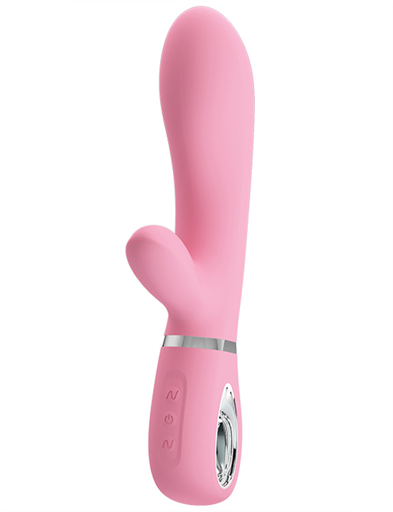 Вибратор Thomas с мягкой головкой и клиторальной стимуляцией, 40x200 мм