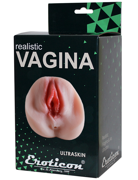 Мастурбатор вагина+анус 3D, телесный, 65x90x170 мм