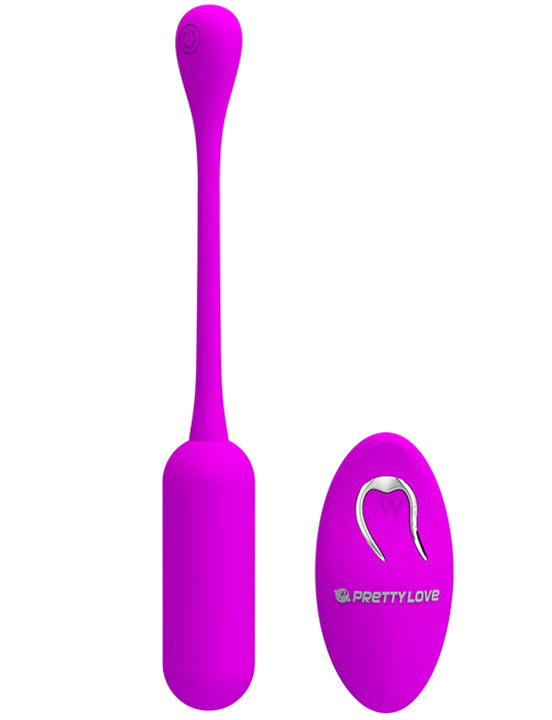 Виброяйцо Lechies с дистанционым пультом, 12 видов вибрации, фиолетовое, 24x72 мм