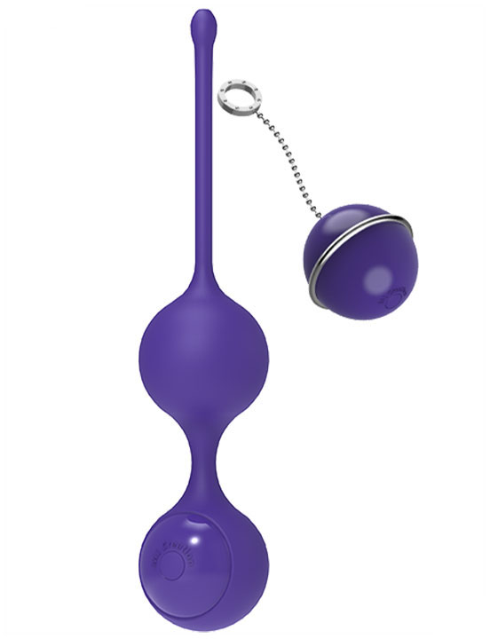 Виброшарики с пультом K-Balls, USB, фиолетовый, 37x175 мм